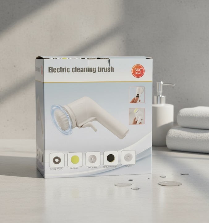 Electric Spin Scrubber | Powerful Cordless Cleaning Brush for Bathroom & Kitchen