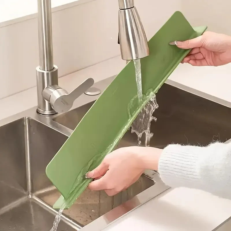 Silicone Sink Splash Guard | Flexible Water Splash Stopper with Suction Cups