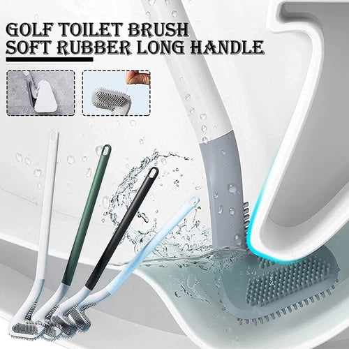 360° Golf Toilet Cleaning Brush | Flexible Silicone Toilet Brush with Long Handle