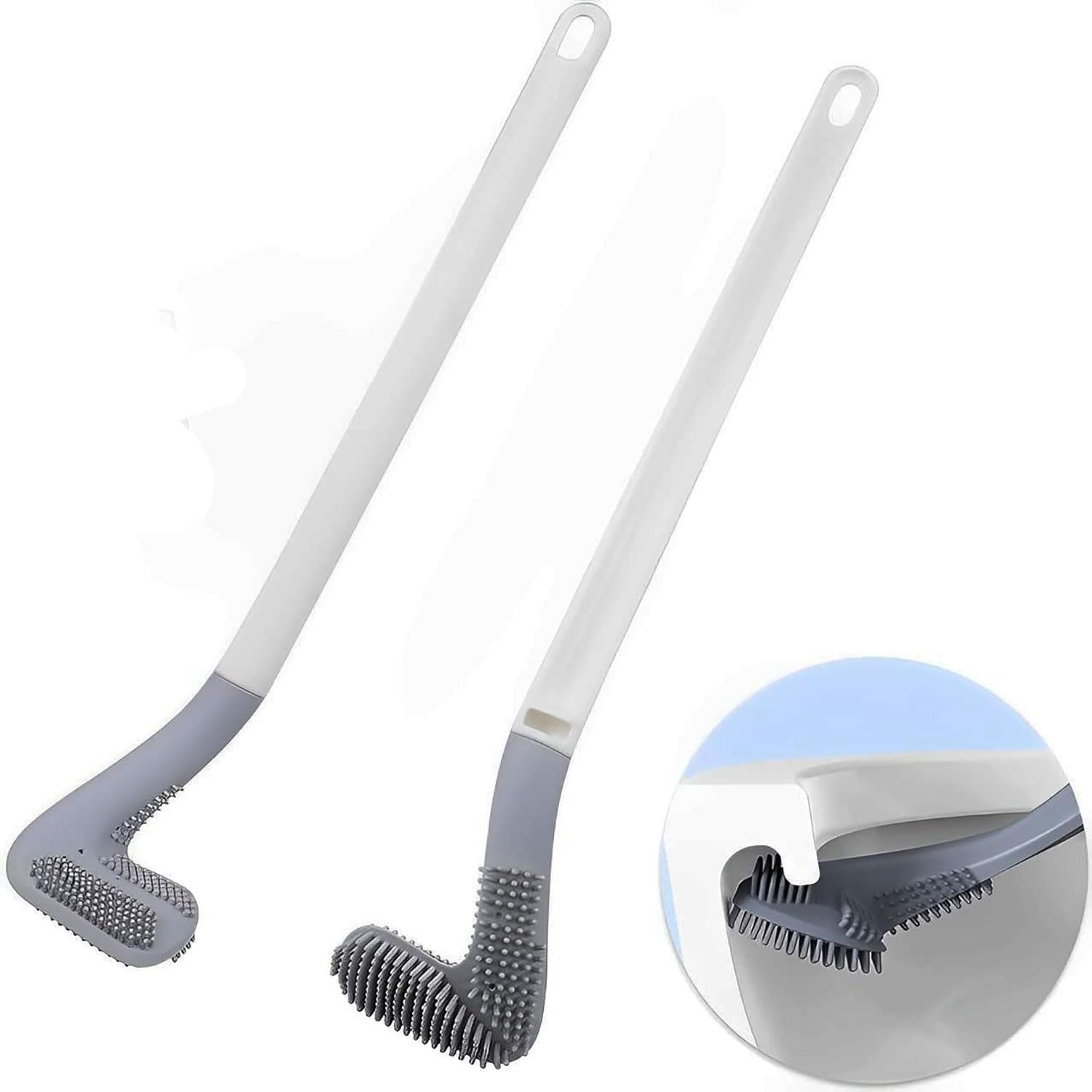 360° Golf Toilet Cleaning Brush | Flexible Silicone Toilet Brush with Long Handle