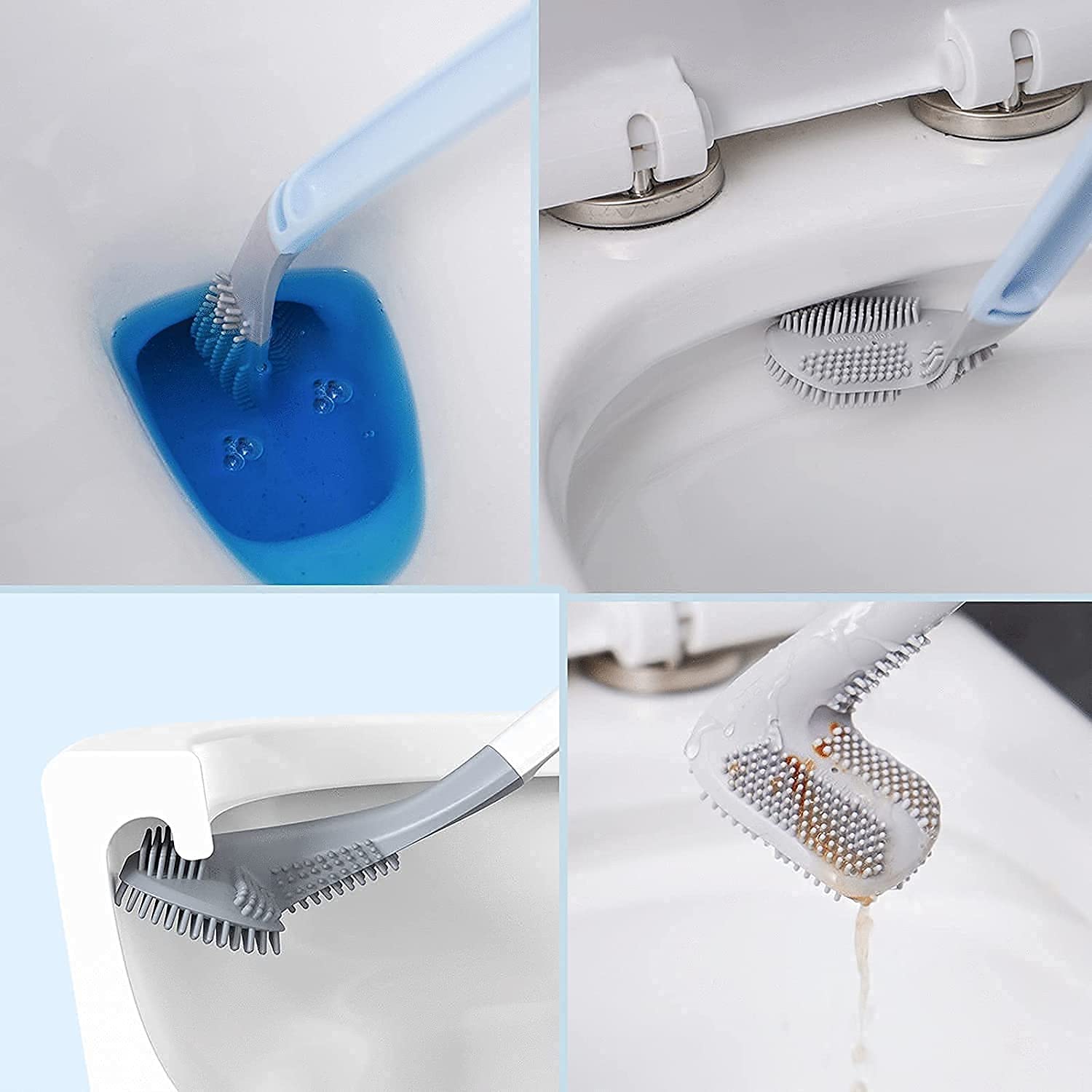 360° Golf Toilet Cleaning Brush | Flexible Silicone Toilet Brush with Long Handle