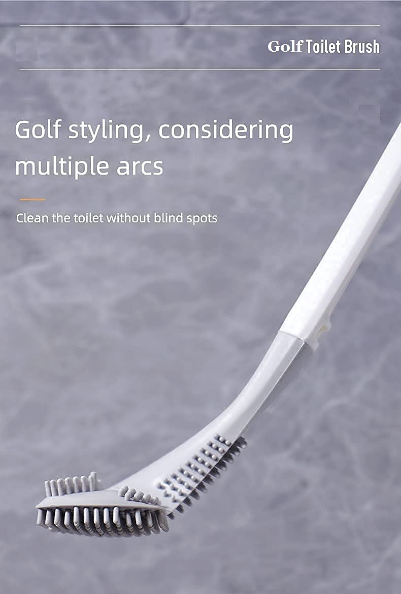 360° Golf Toilet Cleaning Brush | Flexible Silicone Toilet Brush with Long Handle